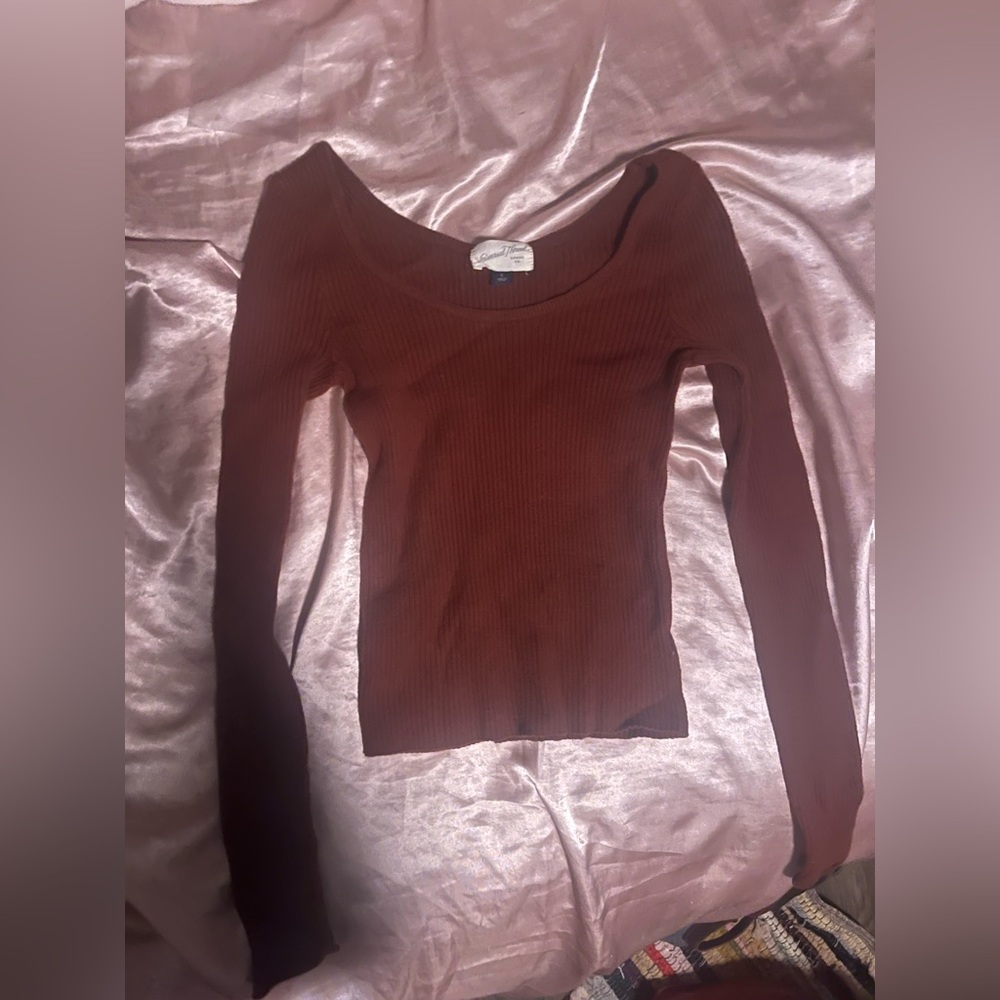Universal Thread Women's V-Neck Sweater - Rust